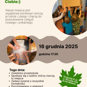 Plakat informujący o spotkaniu